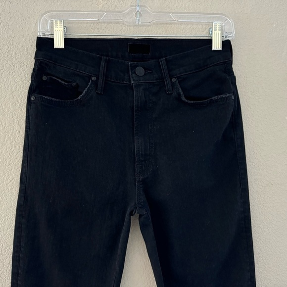 MOTHER Insider Crop Jean Step Fray Hem Not Guilty Chic Classic Minimal Black 27 - Picture 8 of 15